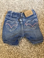 Baby Girl's Levi's Girlfriend Shorty Shorts Heart Pockets Size 2T