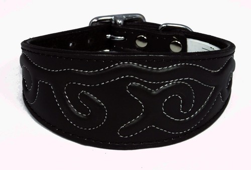 Black embossed stitch design - embossed,