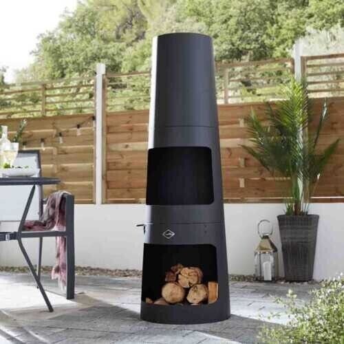Wood burning garden chiminea - garden,