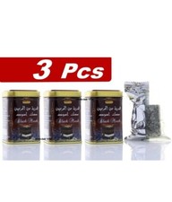 HEMANI BLACK MUSK ASWAD JAMID SOLID PERFUME NONE ALCOHOLIC BLOCK 30gX 3 Tin PACK