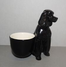 Vintage egg cup black French Poodle dog by Quail