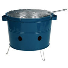 Portable Stainless Steel Charcoal BBQ Grill – Compact & Durable – Blue