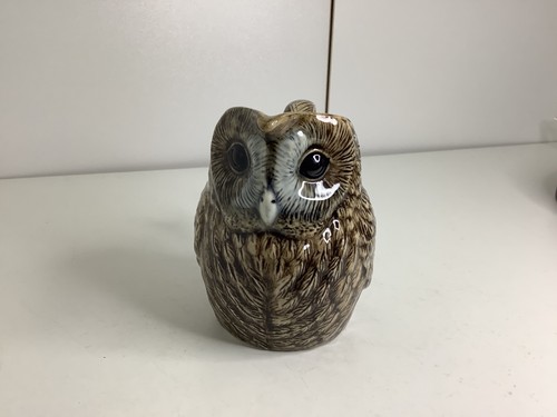 Quail ceramics owl small jug - ceramics.,