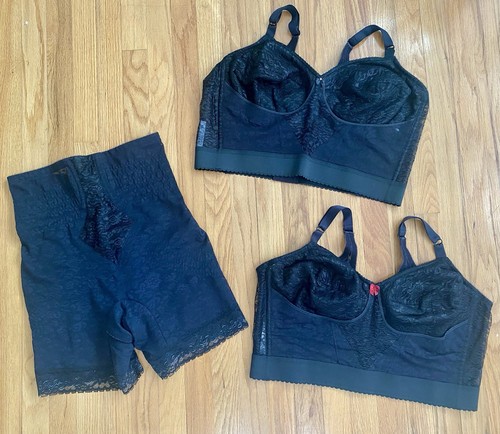 Rago black lace shapewear lot - rago,