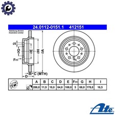 2x BRAKE DISC 24.0112-0151.1
