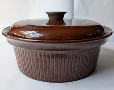 TOWER, LARGE BROWN CASSEROLE