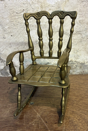 Vintage brass windsor rocking - vintage,