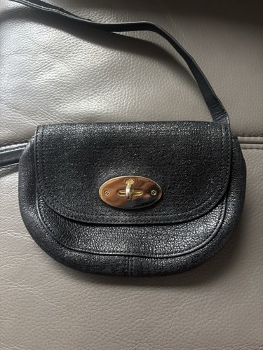 Genuine mulberry black leather - genuine,