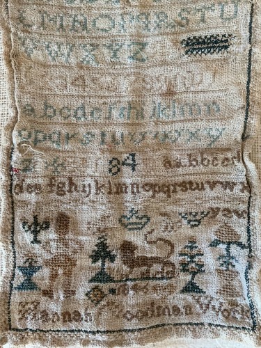 Antique sampler for repair