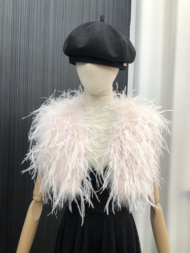 Women real ostrich feather fur - real,