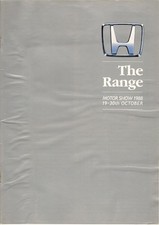 Honda Range Motorshow 1988 UK Brochure Civic Shuttle CRX Accord Prelude FAIR