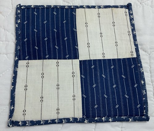 Antique patchwork quilt table - antique,