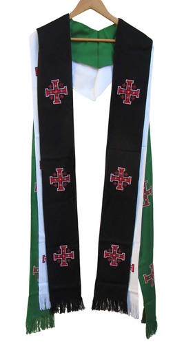 Priest stole black jerusalem - stole,