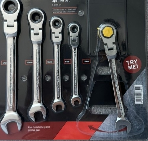 Flex head ratchet spanner - spanner, set