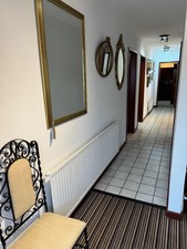 1940's Wrought Iron Decorative Chair with upholstered seat and patterned back