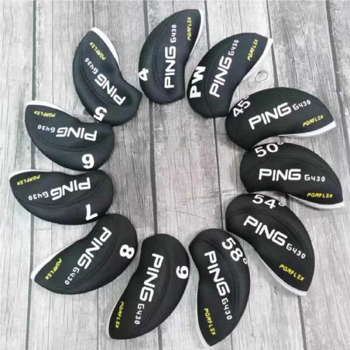 Black neoprene golf iron - neoprene,