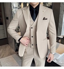 Mens 3 Piece Slim Fit Wedding