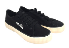 Ellesse Women's Tropea Trainers Size 5 Black Canvas Upper Rubber Trim New F1