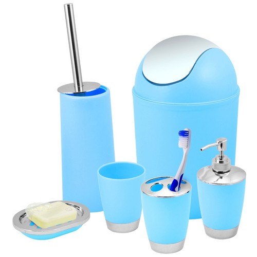 Blue bathroom accessories - bathroom,