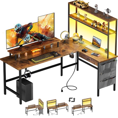 Gaming desk with - desk, &