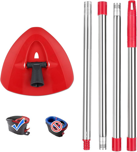 Red spin mop head - red, base