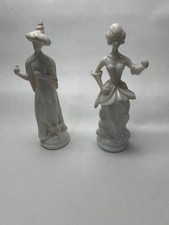 X2 Ladies OF Avon  Perfume Bottle- RARE  Timeless White Lady Collectable Bottle