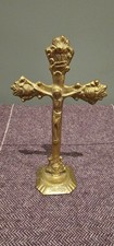 Vintage Brass Altar Crucifix