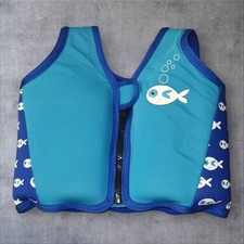 SwimBest Float Vest 3-4 Years 30kg Blue Fish Print – Swim Aid Buoyancy Jacket