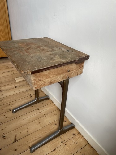 Vintage wooden school desk