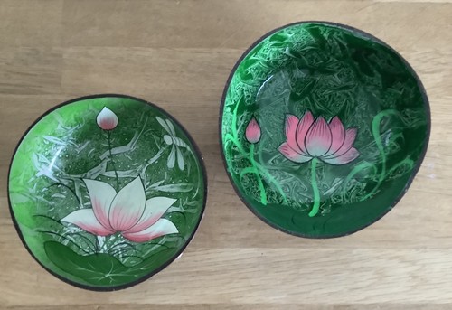 Coconut lacquered bowls hand - lacquered,