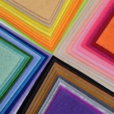 40 Felt Fabric Sheets 1mm Mix