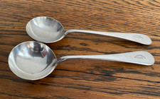 ANTIQUE CIRCA 1920 KARDOMAH CAFE PARIS 2 X SOUP SPOONS CHESTER EP & CO
