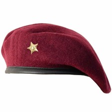 Beret Cap With Gold Star Hat