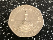 2012 20p coin LIGHTHOUSE of La CORBIERE Bailiwick of Jersey twenty pence piece