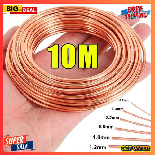 10m pure copper wire round - t2,