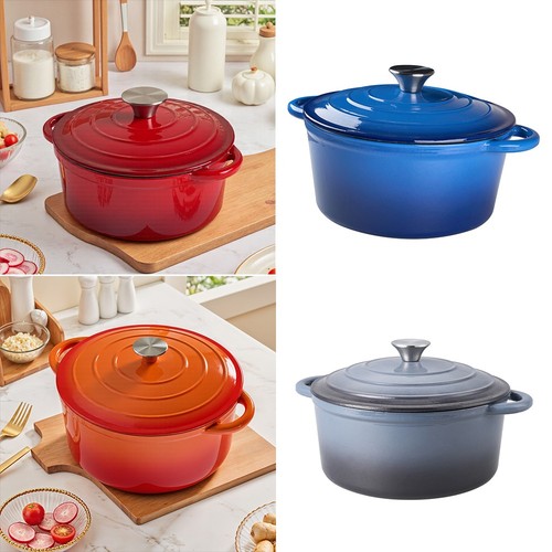 Enameled casserole pot cast - pot,