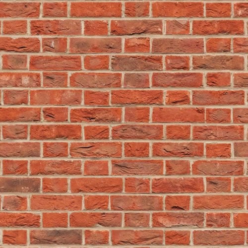 Dolls house embossed red brick - dolls,