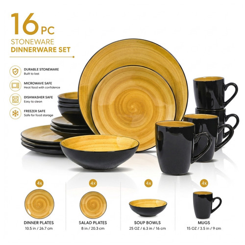 Piece dinnerware stoneware - piece,