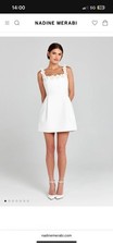 Nadine Merabi Cindy White Dress S/M mini Bridal Worn Once