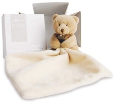 Doudou et Compagnie Natural Bear Towelling Comforter 10cm Gift Box Baby Unisex