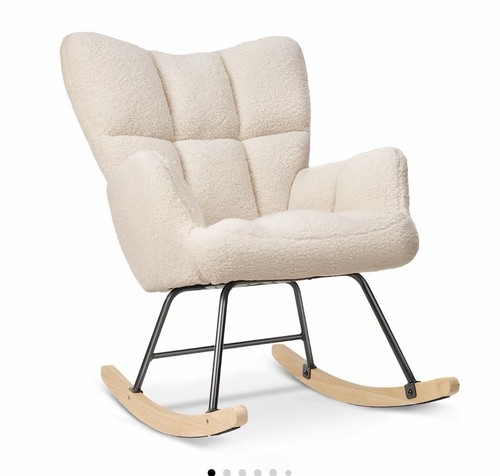 Lambswool rocking chair high - rocking,