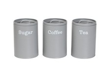 Set of 3 Tea, Coffee & Sugar