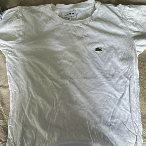 Lacoste boys white crew - lacoste,