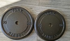 York 10kg Weight Plates X2 