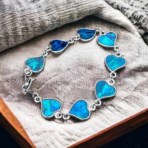 Abalone heart bracelet ocean - heart,