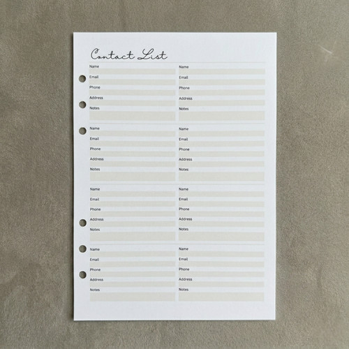 Contact list pack a5 - contact,