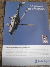 FLY NAVY CENTURY HELICOPTER THE POWER TO ENTERTAIN 2009 ADVERT A4 FILE 49