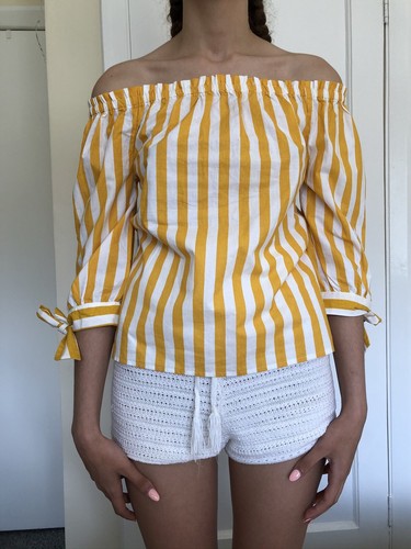 Primark yellow white striped - yellow, &