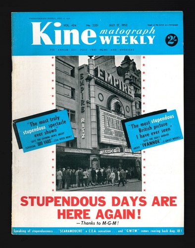 Kine weekly magazine back - kine,