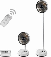 Foldable Rechargeable Oscillating Fan 8" 7200mAh Battery Operated Small Fan